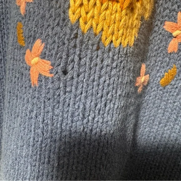 Vintage Bronte Knitted by Hand Cottagecore Granny Floral Sweater Size Large - Picture 7 of 16